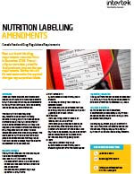 Nutrition Labelling Amendments